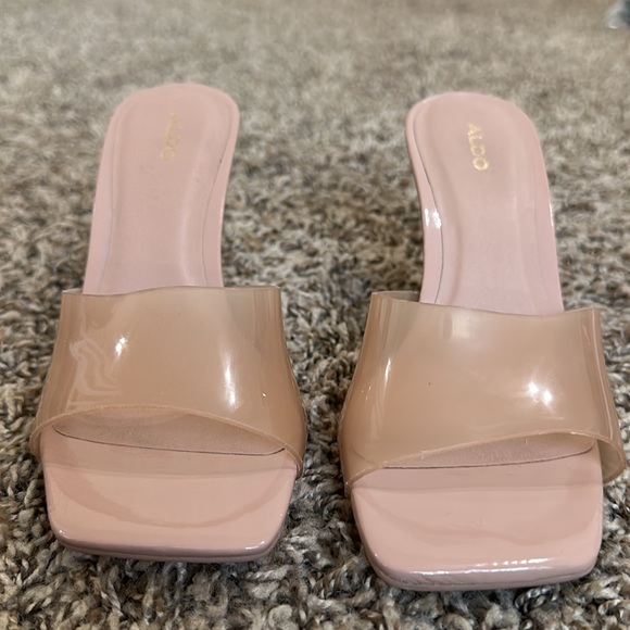 Aldo Cassilia Medium Beige Heeled Mule Stiletto heel - Picture 2 of 8